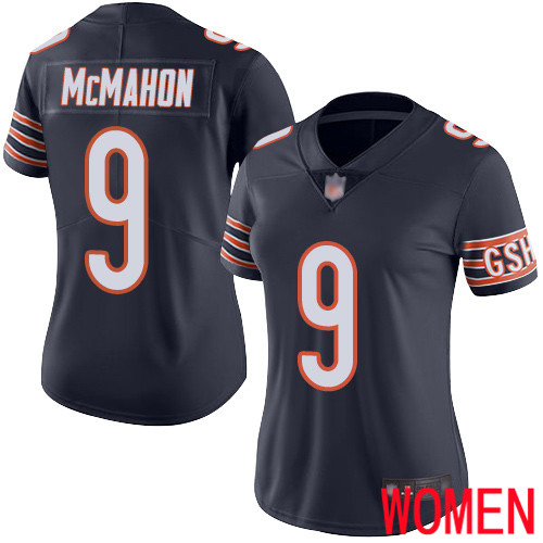 Chicago Bears Limited Navy Blue Women Jim McMahon Home Jersey NFL Football #9 Vapor Untouchable->youth nfl jersey->Youth Jersey